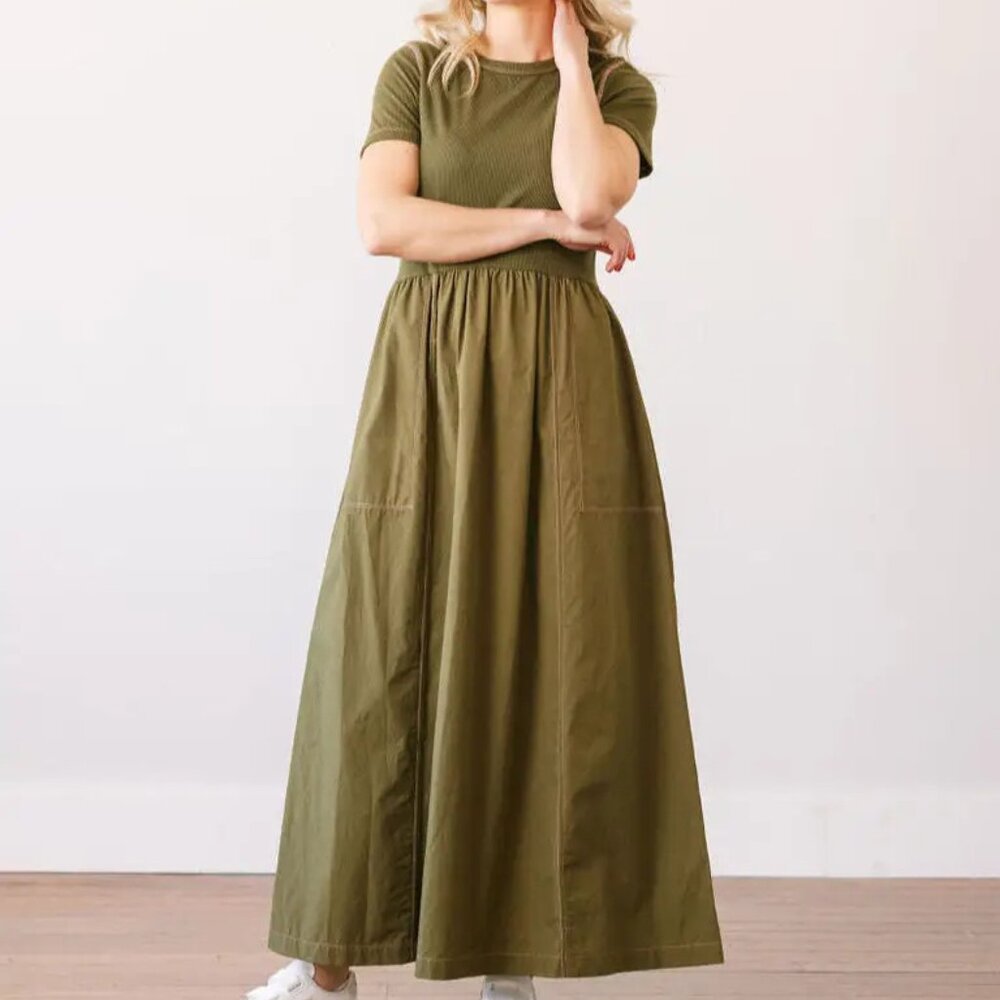 Olive Noa Dress by Sunshine Tienda Size X-Small